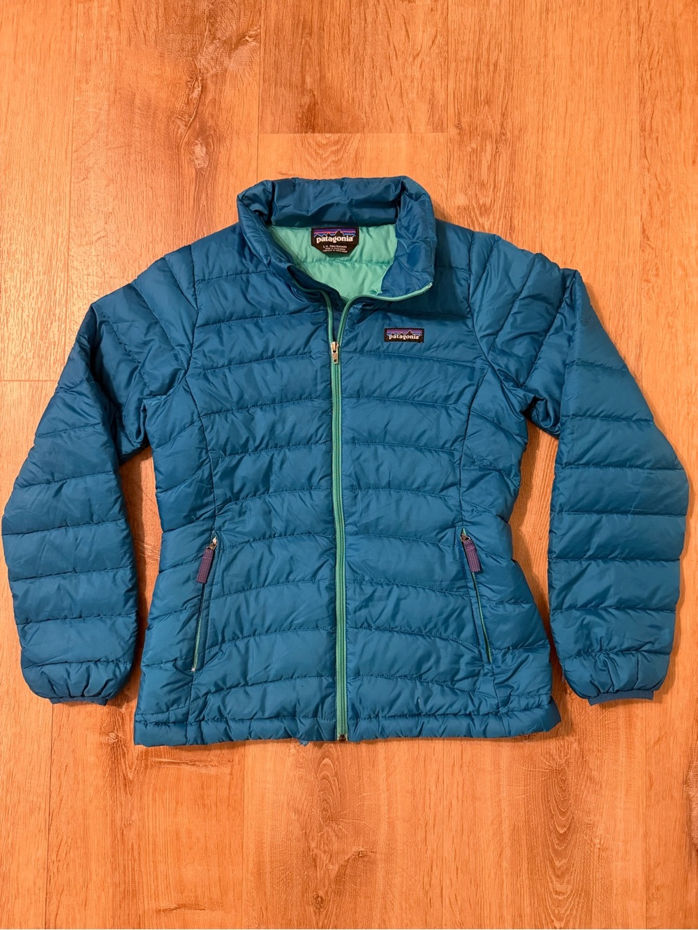 Patagonia Kids Teal Quilted Insulated Puffer Jacket